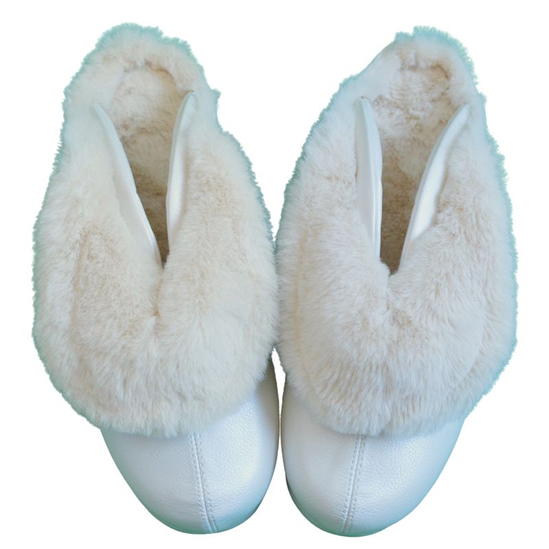 超 防寒草履ミュール けるみにょん ホワイト パール M or Lサイズ アイスバーン対応 セラミック底 温かい かわいい ふわふわ もこもこ オリジナル 成人式 和洋兼用 冬 寒い足元 雪滑らない 幸福パワー引き寄せ 13-00-19WH