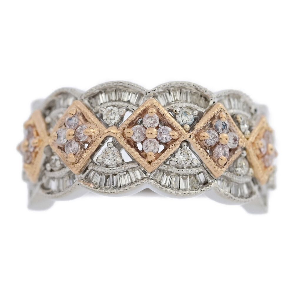 0.43ct/ピンクダイヤモンド カラーレスダイヤモンド リング
