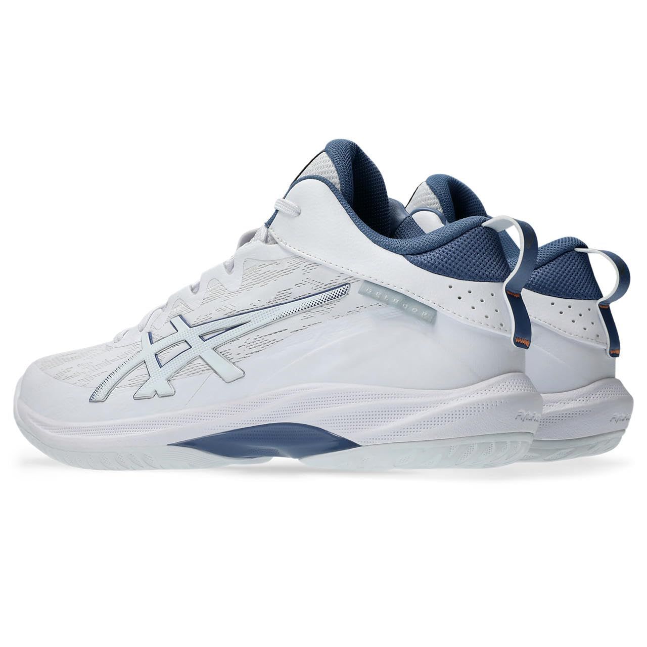 asics バスケットボールシューズ　ゲルフープV17 ホワイト　デニムブルー アシックス バスケットボールシューズ ゲルフープV17 ホワイト デニム