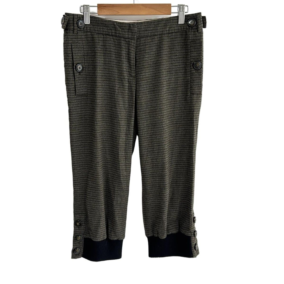 SEE BY CHLOE シーバイクロエ パンツ サイズI40 M レディース - カーキ×ダークブラウン×マルチ クロップド 半端丈 チェック柄 WWW_NOITHATQUANGTHANH_NET