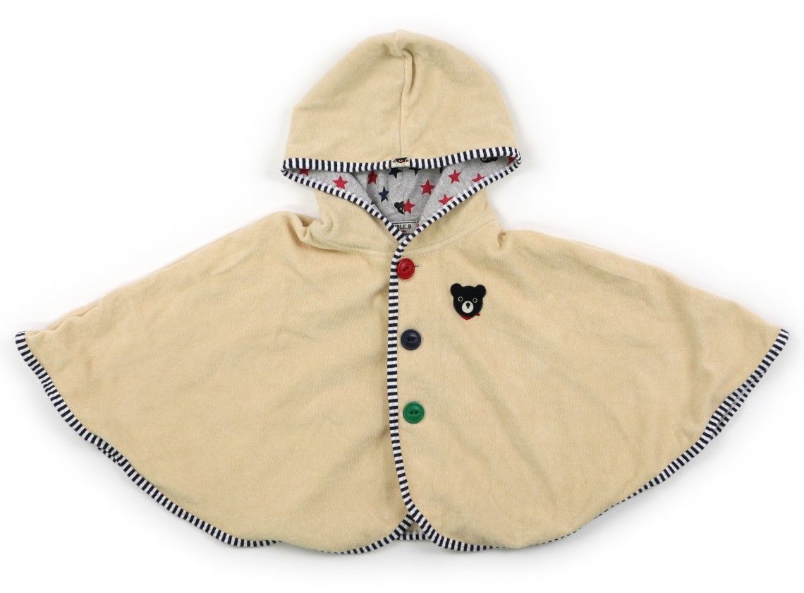 美品 ダブルＢ Double B ポンチョ 70 男の子 ベージュ 子供服 ベビー服 キッズ（1134545）
