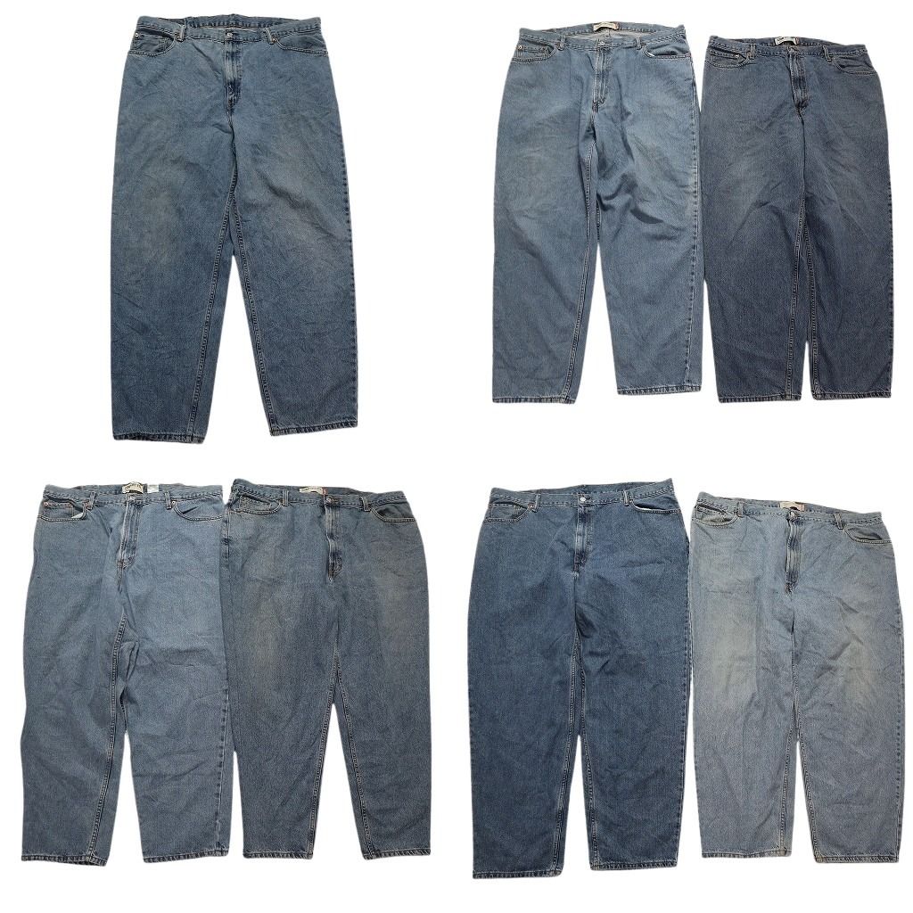 古着卸 まとめ売り リーバイス 560 デニム パンツ 7枚セット メンズ 42 |44 |46 |50 ライトブルー グランジ 古着 NC1261