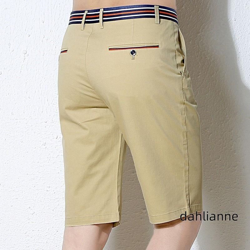 ゴルフパンツ メンズ ゴルフウェア チノパン メンズ 半ズボン 人気 綿製 ハーフパンツ ストライプ 縞柄 ビジネス 五分丈 速乾通気 ストレッチ クールビズ 春夏秋