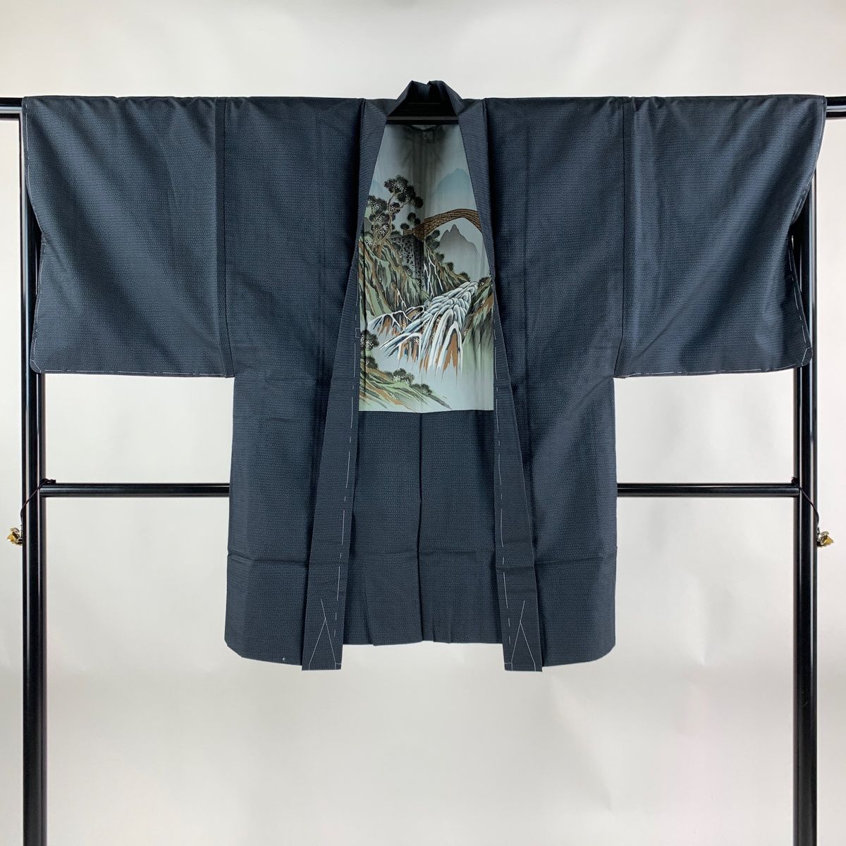 男着物 身丈146cm 裄丈67.5cm M 袷 紬 アンサンブル 亀甲絣」 紺色 正絹 美品 優品 【中古】 - メルカリ