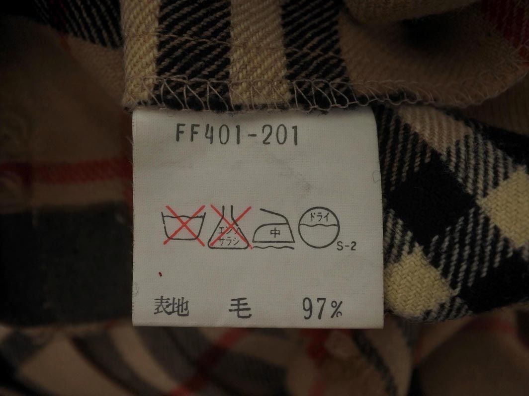 burberrys バーバリーズ ヴィンテージ ウール ノバチェック フリンジ 巻き ラップ スカート sizeES ベージュ ◎レディース SIROKUMA-CORPORATION_COM