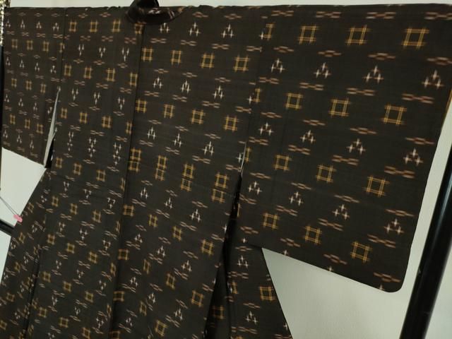 平和屋本店■極上　国指定重要無形文化財　本場久米島紬　手織　逸品　DZAA6001kh5 平和屋本店□極上 国指定重要無形文化財 本場久米島紬 手織 逸品