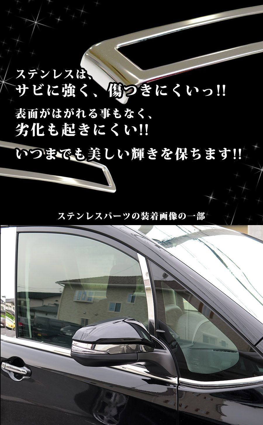 新型ステップワゴン スパーダ エアー RP6 RP7 RP8系 ステンレスピラー 