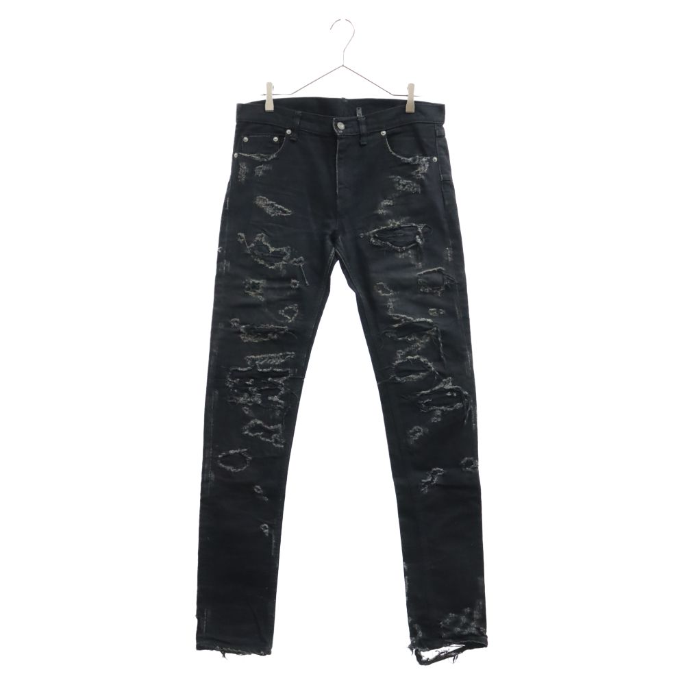 CHRISTIAN DADA (クリスチャンダダ) 15AW CLASSIC FULL DAMAGED SKINNY JEANS ダメージリペア加工  クラシック スキニーデニムパンツ ブラック CD-15W-CL16 - メルカリ