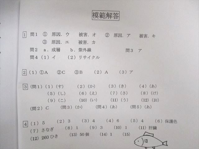 UX02-180 浜学園 小6 L須磨・高槻コース 入試直前/志望校別問題集/解答