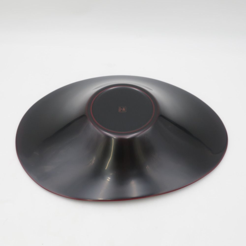 輪島屋善仁 漆鉢 朱色縁 楕円 深皿 外箱無し 漆器 現状品 - メルカリ