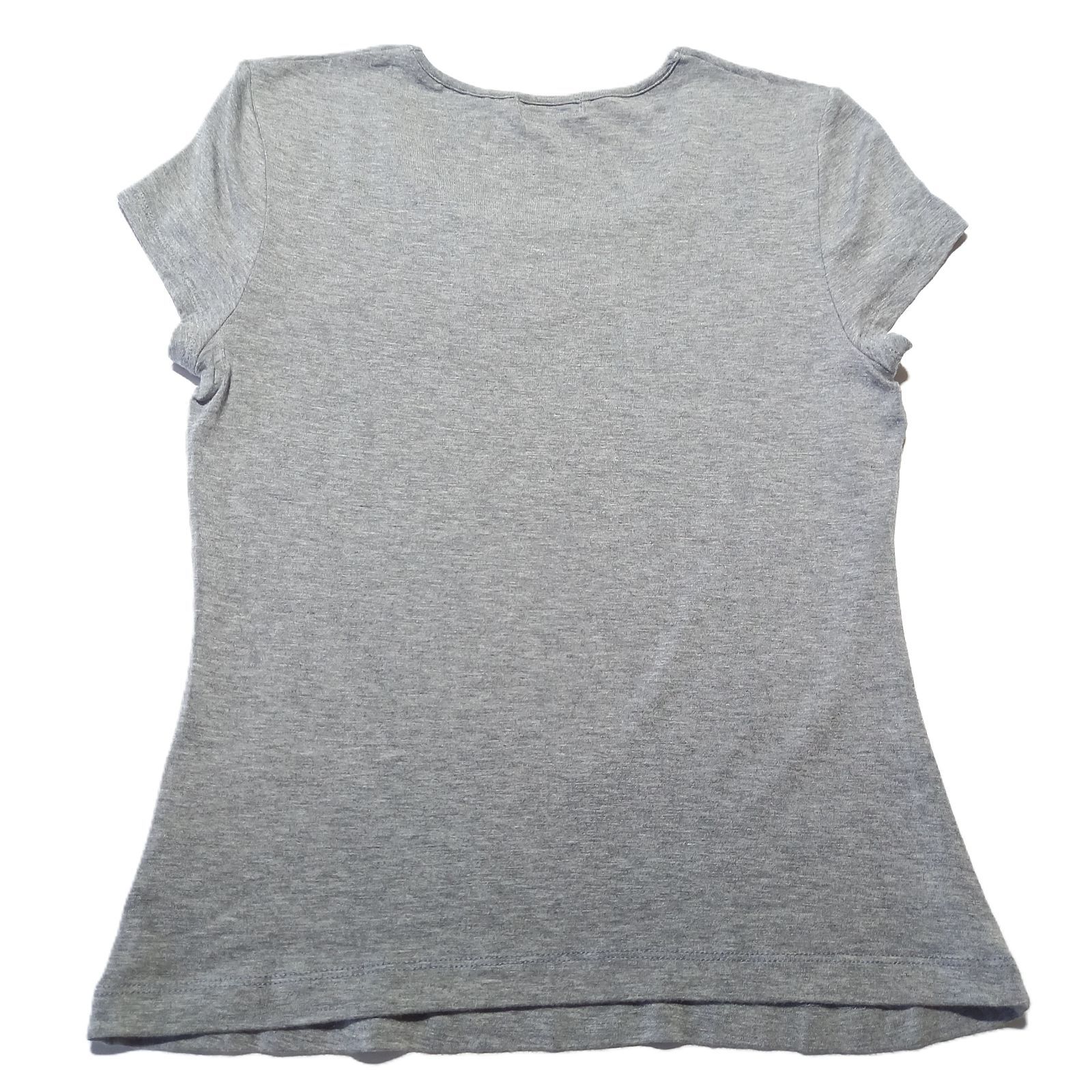 バーバリー 半袖 襟元レース カットソー Tシャツ グレー 2サイズ