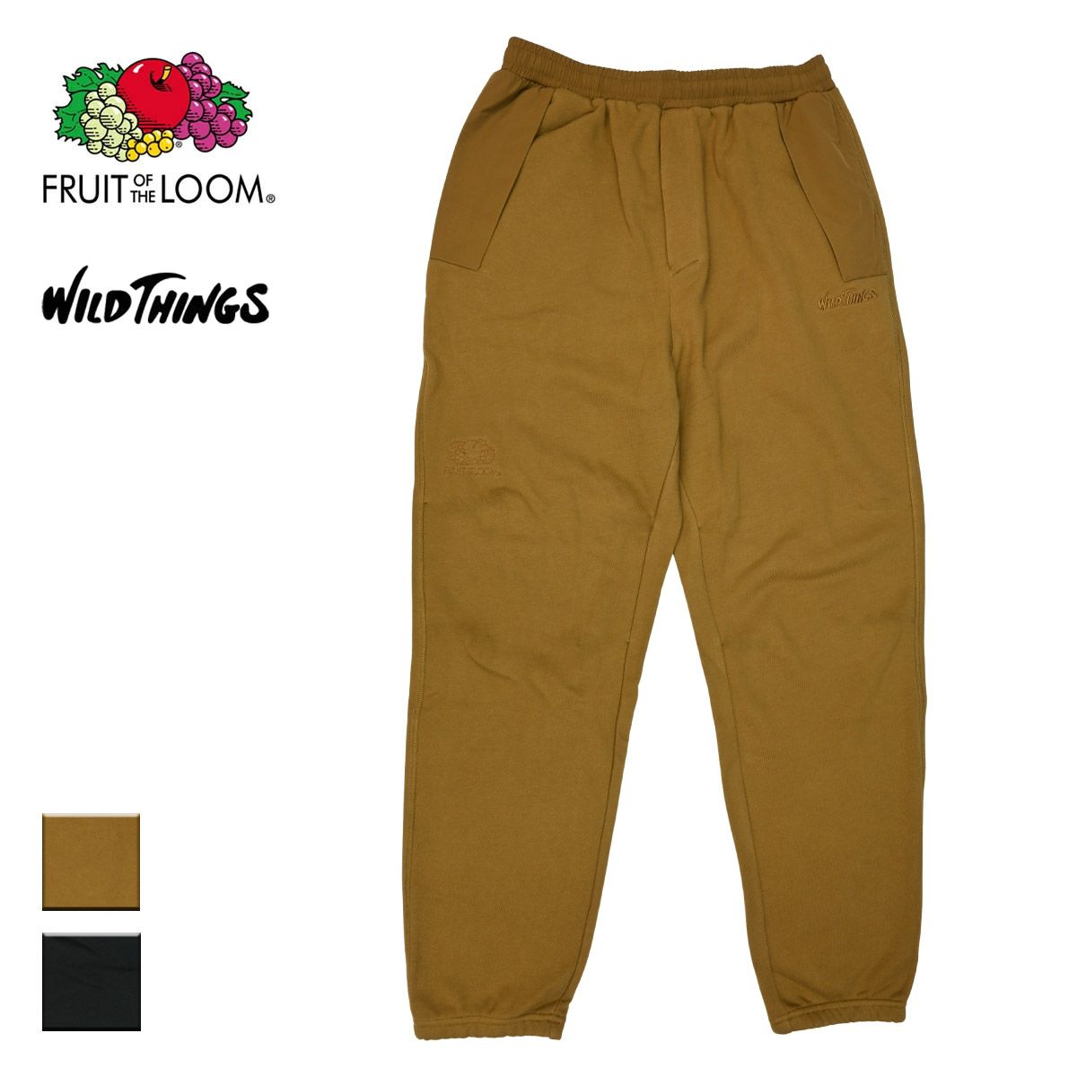 Fruit of the Loom フルーツオブザルーム × WILD THINGS SWEAT MONSTER PANTS メンズ|レディース コヨーテ|ブラック M-L