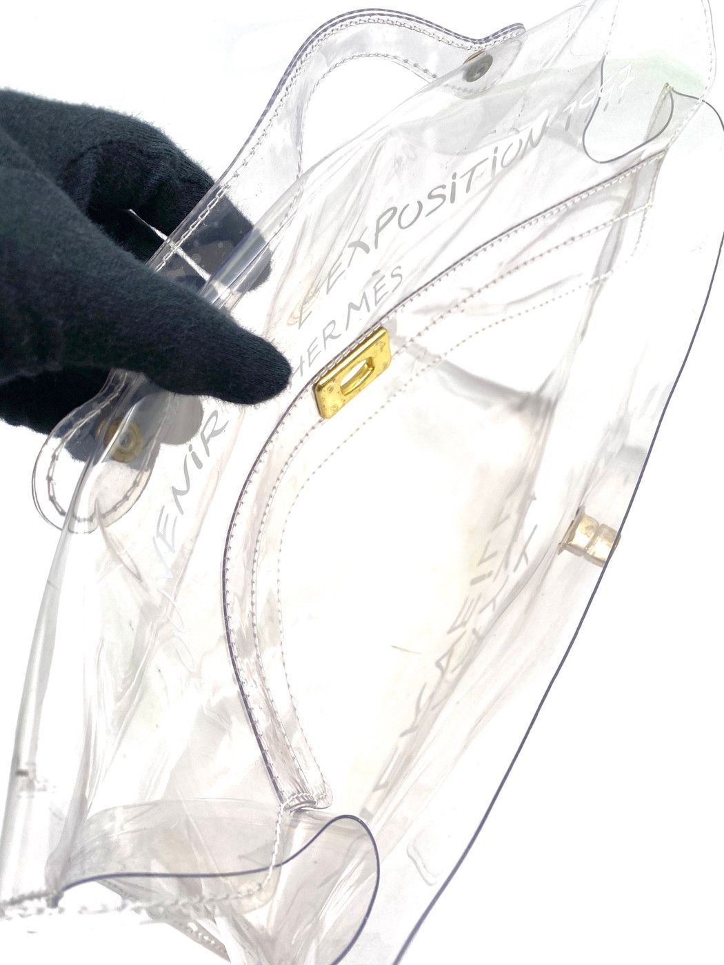 HERMES エルメス ビニールケリー クリアカラー ハンドバッグ