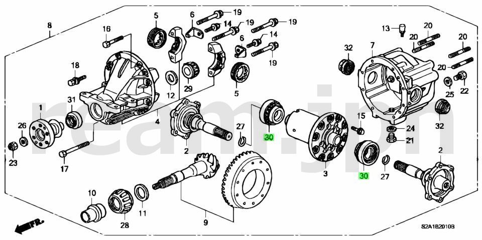 ホンダ純正 S2000 ディファレンシャル サイド ベアリング 2個セット デフ HONDA AP1 AP2 Genuine Differential Side Bearing 2pcs Set