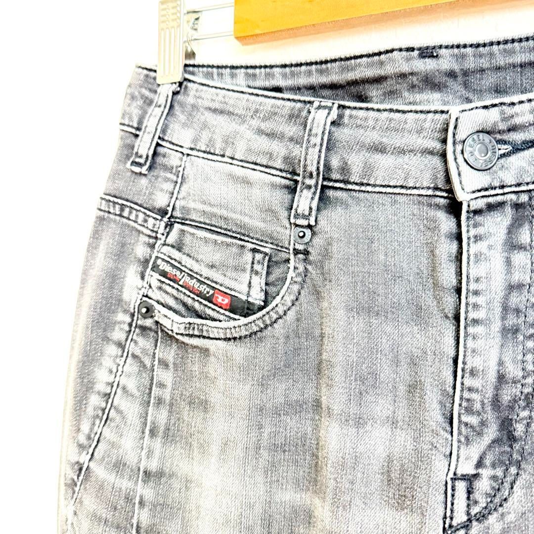 DIESEL ディーゼル D-FAYZA ブラックデニムパンツ ダメージ加工