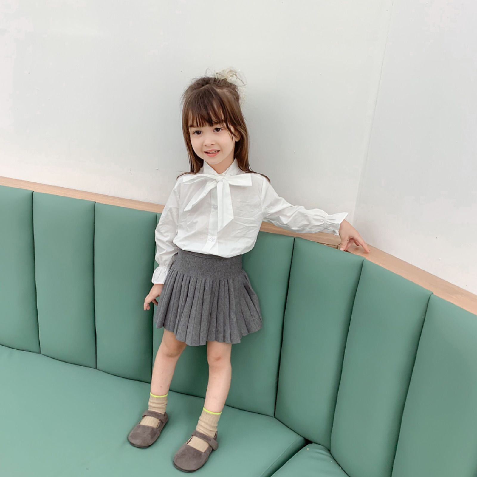 女の子 ニットプリーツスカート 140サイズ - メルカリShops