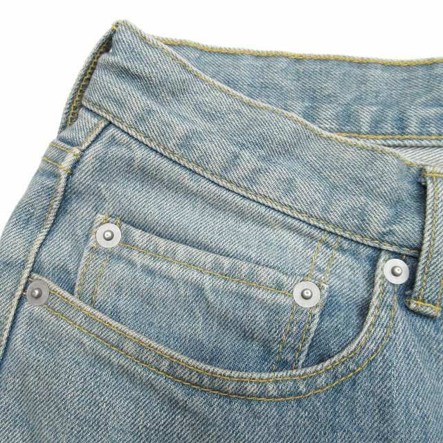 美品 アッパーフィールドワン UPPER FIELD ONE E80s DENIM PANTS ジーンズ ワイドテーパード デニム パンツ ジーパン  Gパン M ライトインディゴ 21-UFO-P020/■K56/メンズ