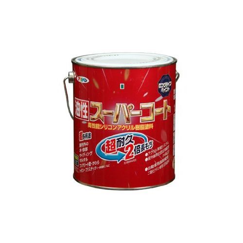まとめ買い アサヒペン 油性スーパーコート 1.6L ブラウン 3缶セット