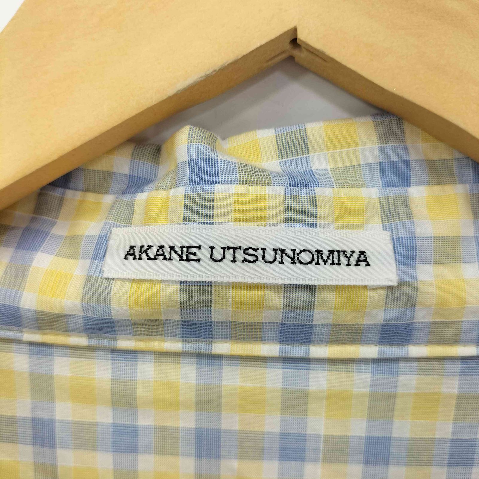 アカネウツノミヤAKANE UTSUNOMIYA フリルチェックシャツワンピース アカネウツノミヤ AKANE UTSUNOMIYA フリルチェック柄シャツ