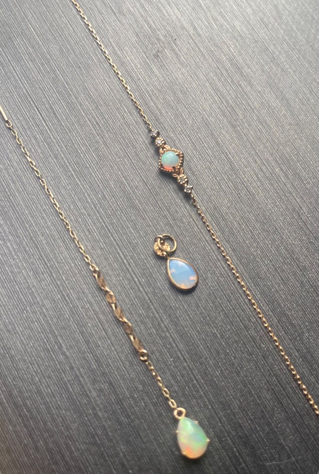 アガットageteネックレスチャーム シェル k10 シルバー アガット