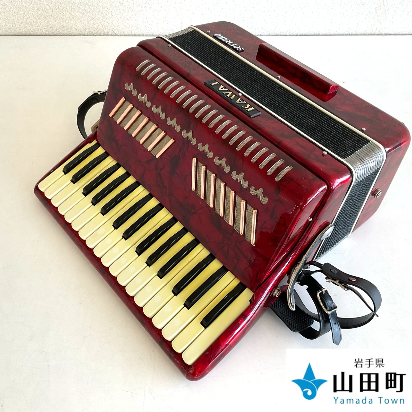 KAWAI アコーディオン ハードケース付き 26鍵盤 48ベース - YouTube