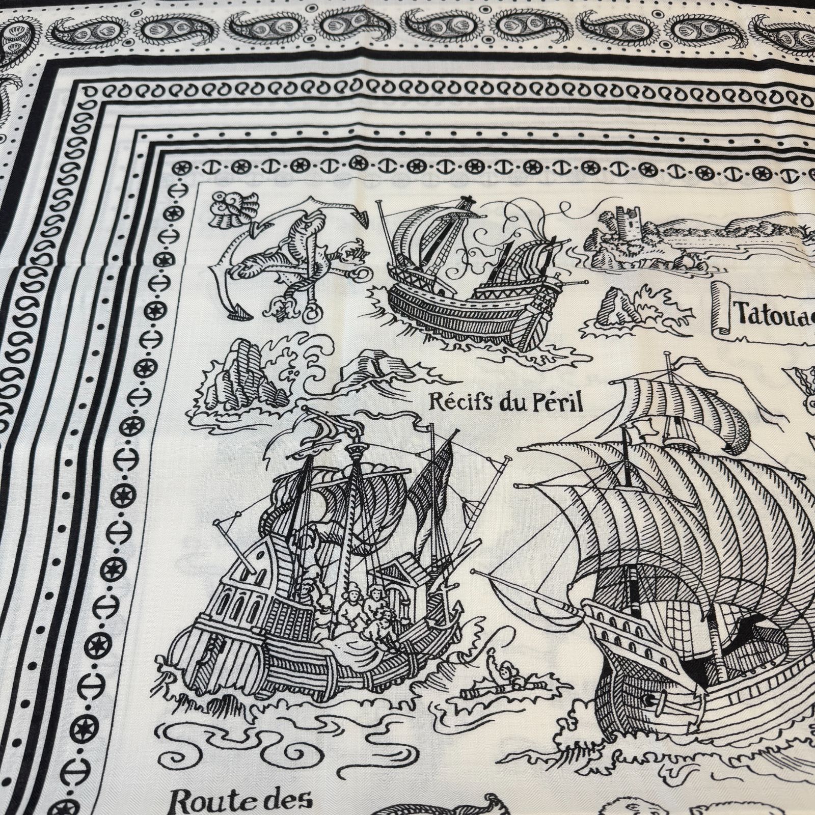 鑑定済み 】エルメス カレジェアン 140 《 船乗りのタトゥー バンダナ