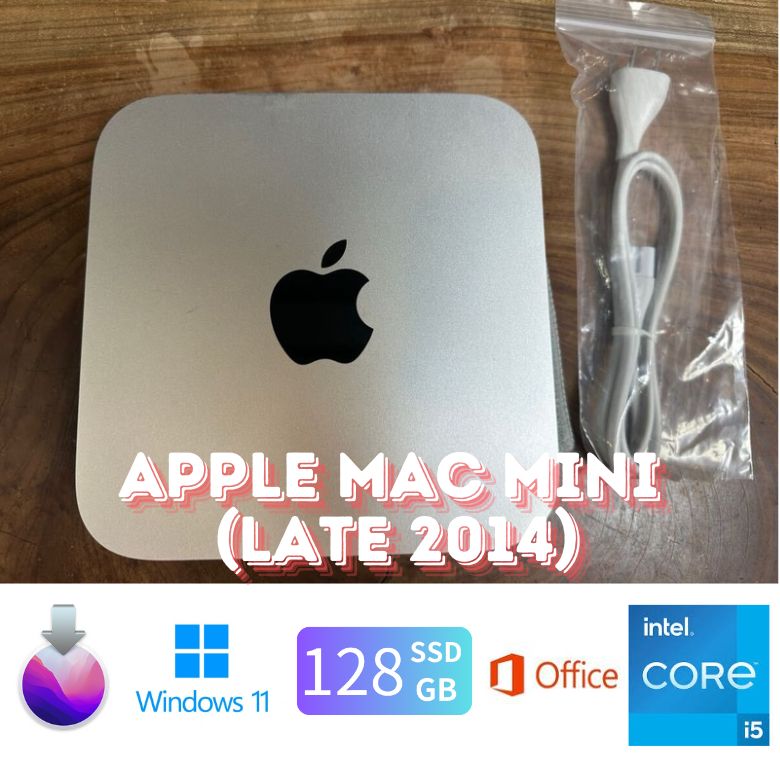 「美品」Apple Mac mini (Late 2014)/CPUi5 1.4ghz/4GB/SSD128GB+HDD500GB/Office2021/CJ256