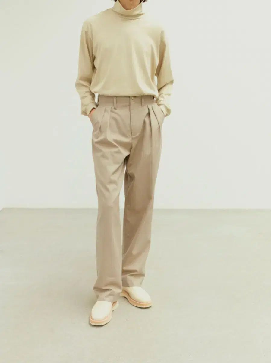 AURALEE オーラリー 22fw ウール コットン ツイル スラックス ベージュ 4 サイズ