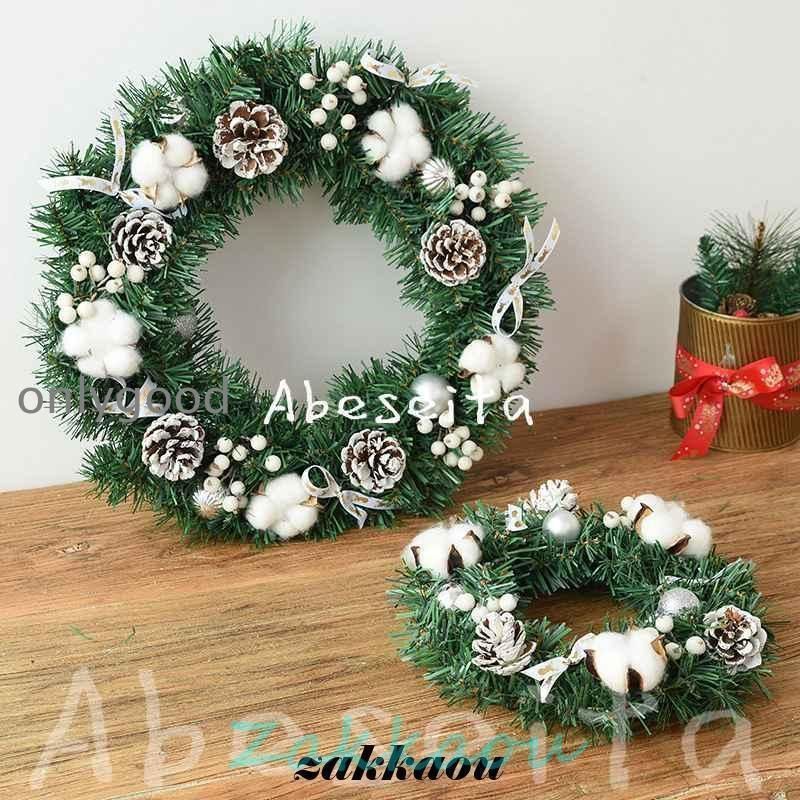 クリスマスリース 玄関 クリスマス リース 北欧 大きい ドア 赤