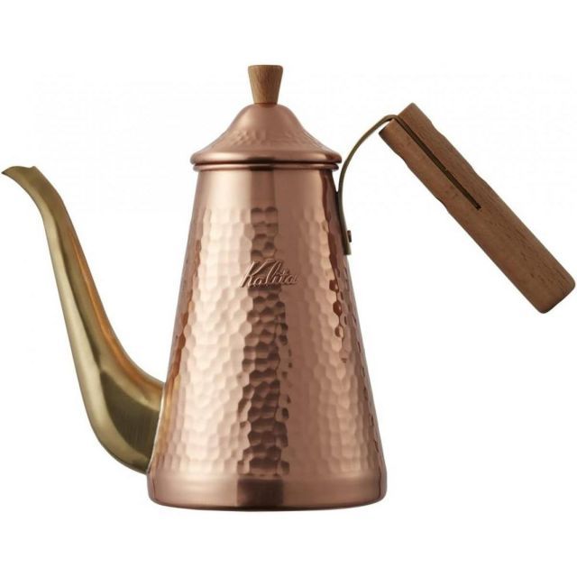 Kalita カリタ 52204 ドリップポットスリム 700CUW Made in TSUBAME 銅製 木柄ハンドル 直火 ドリップ コーヒー ケトル やかん おしゃれ レトロ