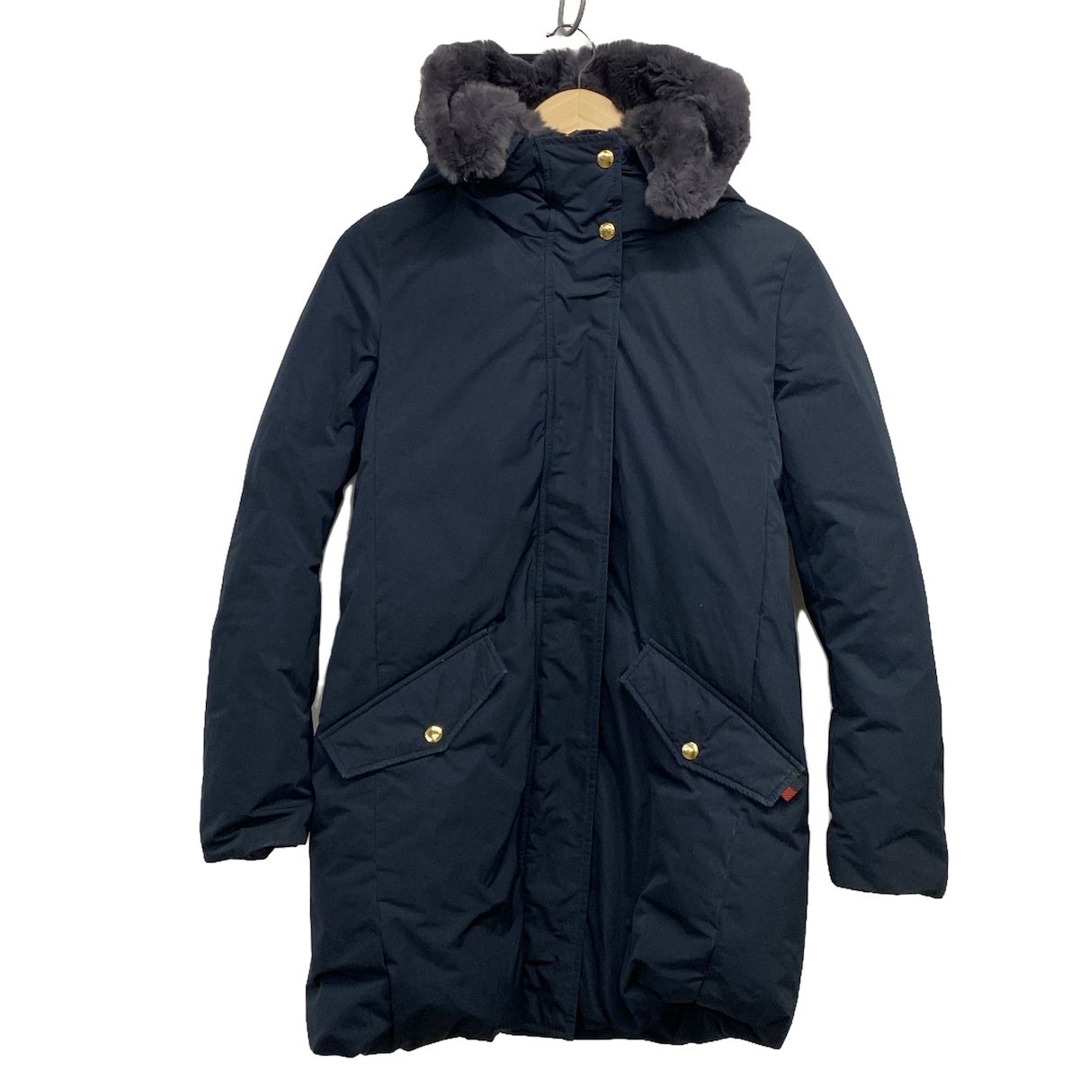 WOOLRICH ウールリッチ ダウンコート サイズXS レディース - ダークネイビー 長袖|ジップアップ|冬|IENAコラボ