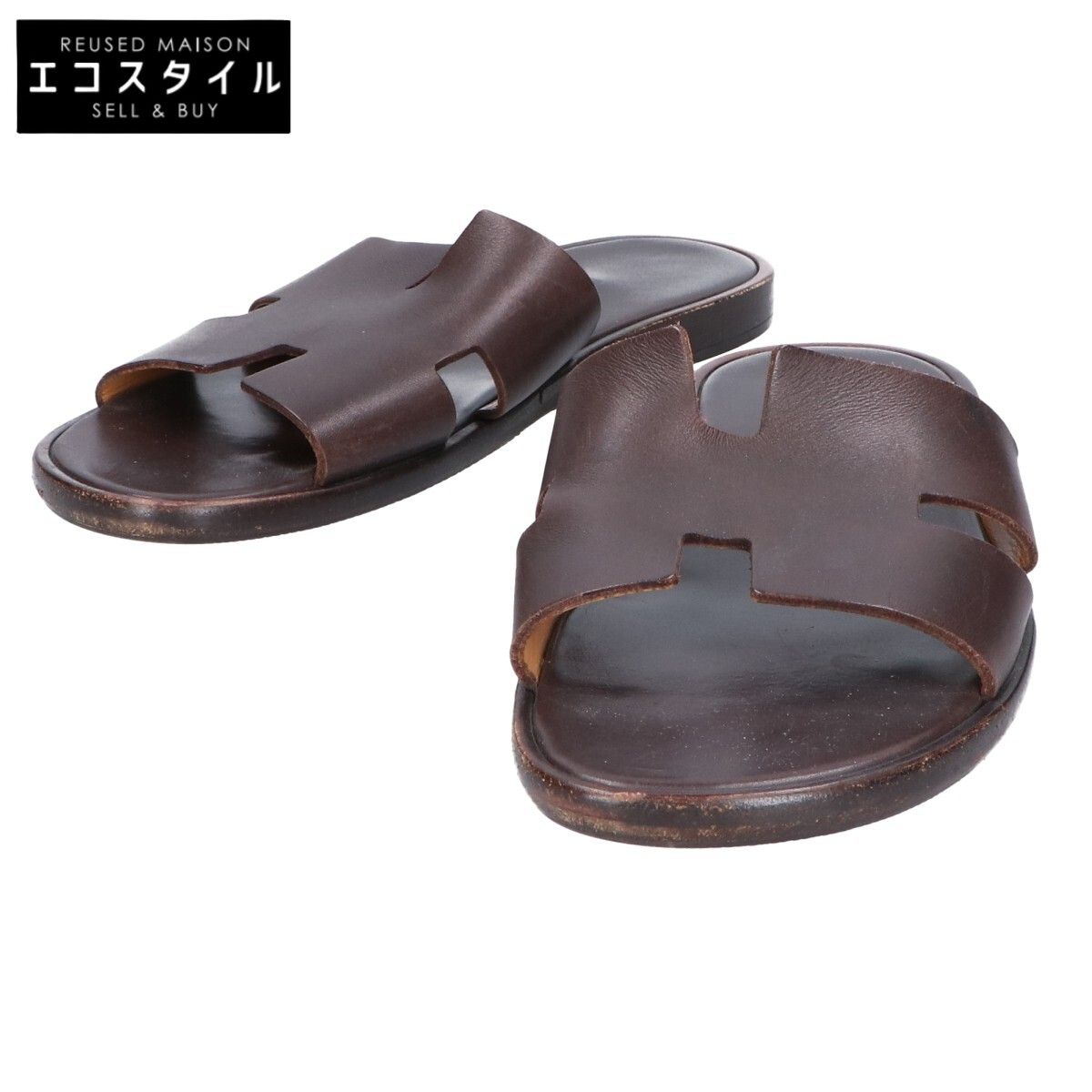 エルメス サンダル イズミール ブラウン 41サイズ HERMES 茶色サンダル