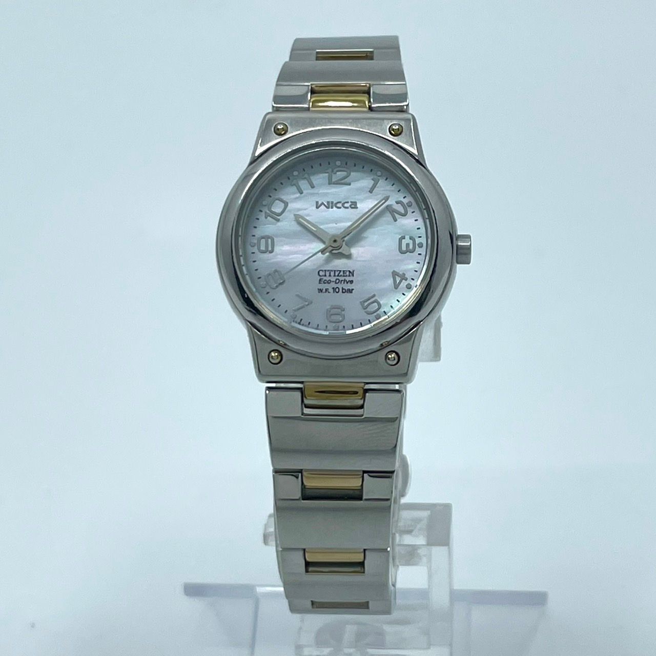 美品 CITIZEN シチズン ウィッカ ホワイト シェル ゴールド 美品 CITIZEN シチズン ウィッカ ホワイト シェル ゴールド