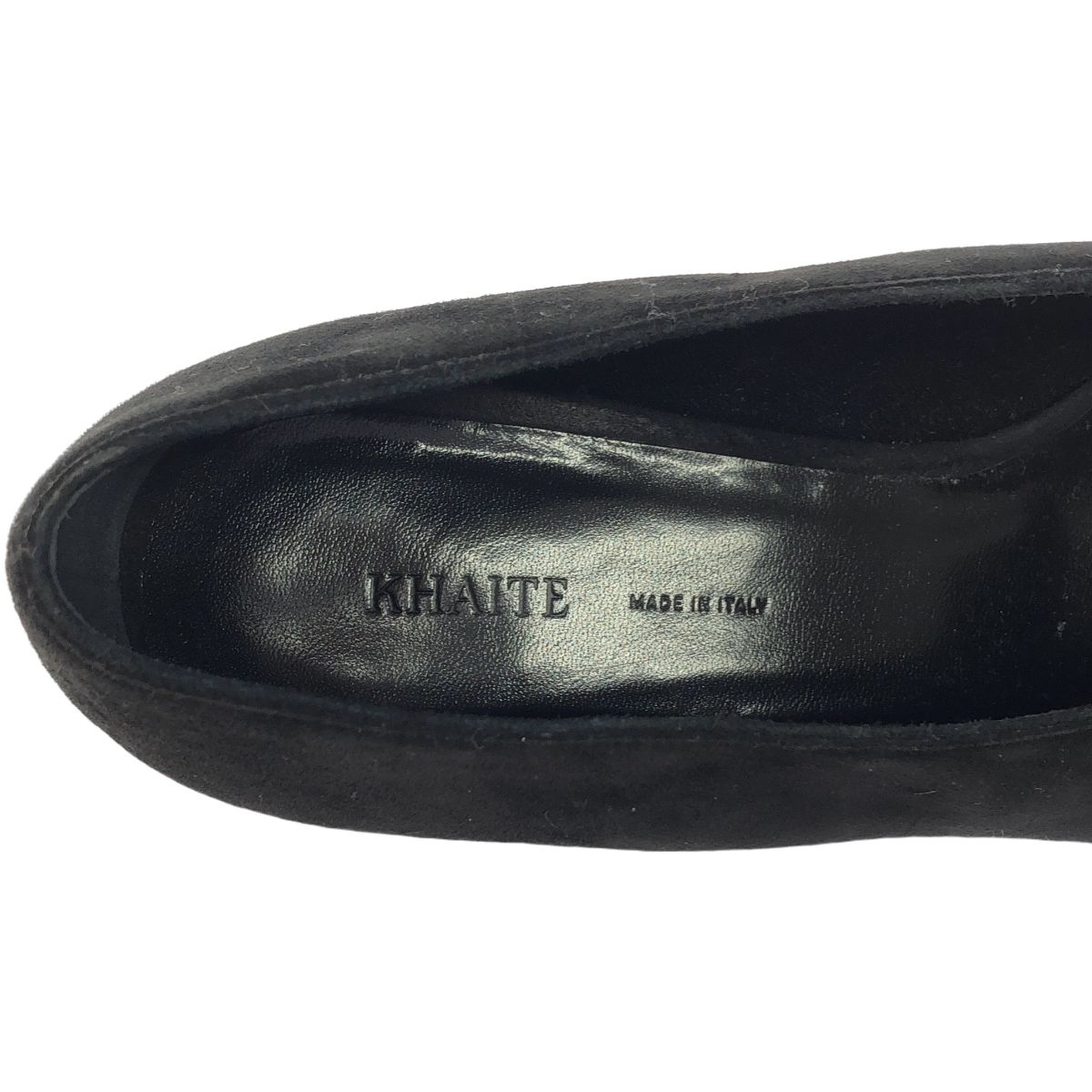 KHAITE ケイト スウェードパンプス ブラック 36 1/2 - メルカリ 