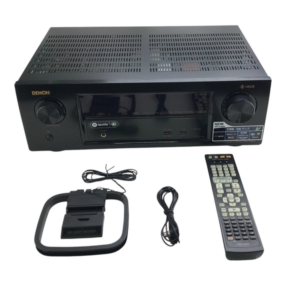 Denon AVレシーバー 7.2ch Dolby Atmos|DTS X|HEOS機能搭載 エントリークラス ブラック AVR-X1400H-K