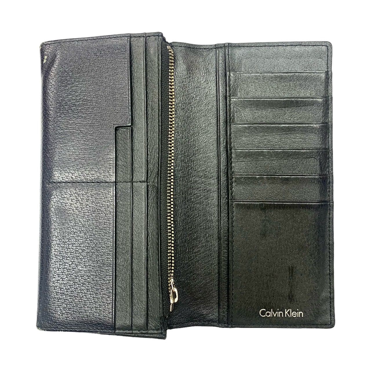   ブラック レザー 長財布　新品　カルバンクライン Calvin Klein⭐️カルバンクライン】 長財布 レザー 本革