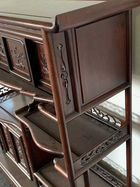 高級 唐木飾り棚 カリン