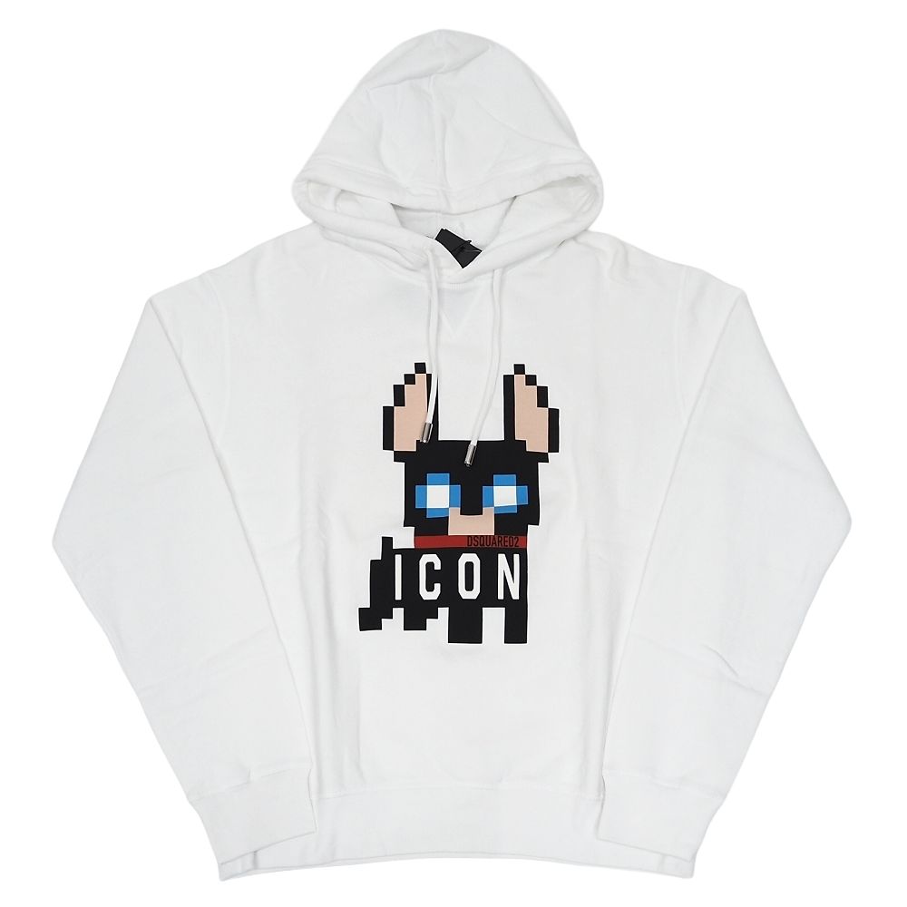 DSQUARED2 Ciro Cool Fit Hoodie パーカー サイズ XL ホワイト 定価90200円 S79GU0105 ディースクエアード メンズ 5Q3|J06392|KCT21|