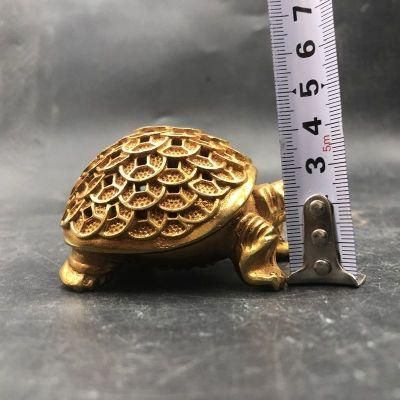 銅 細工 茶道具 香道具 蓋置 置物 亀 銅製 竜亀置物 龍頭亀 茶