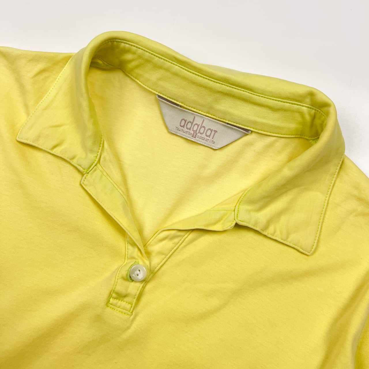30778　アダバット　レディース　ポロシャツ　黄色　サイズ40 adabat アダバット スキッパー 長袖 ポロシャツ 1/イエロー レディース