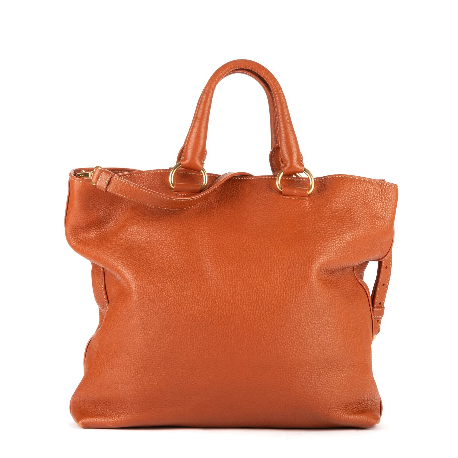 プラダオレンジカーフスキンレザーA