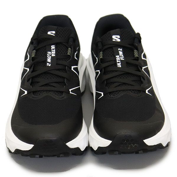 Salomon サロモン L47883500 ULTRA FLOW 2 男性用トレイルランニングシューズ Black White Agave Green SL086 25.5cm