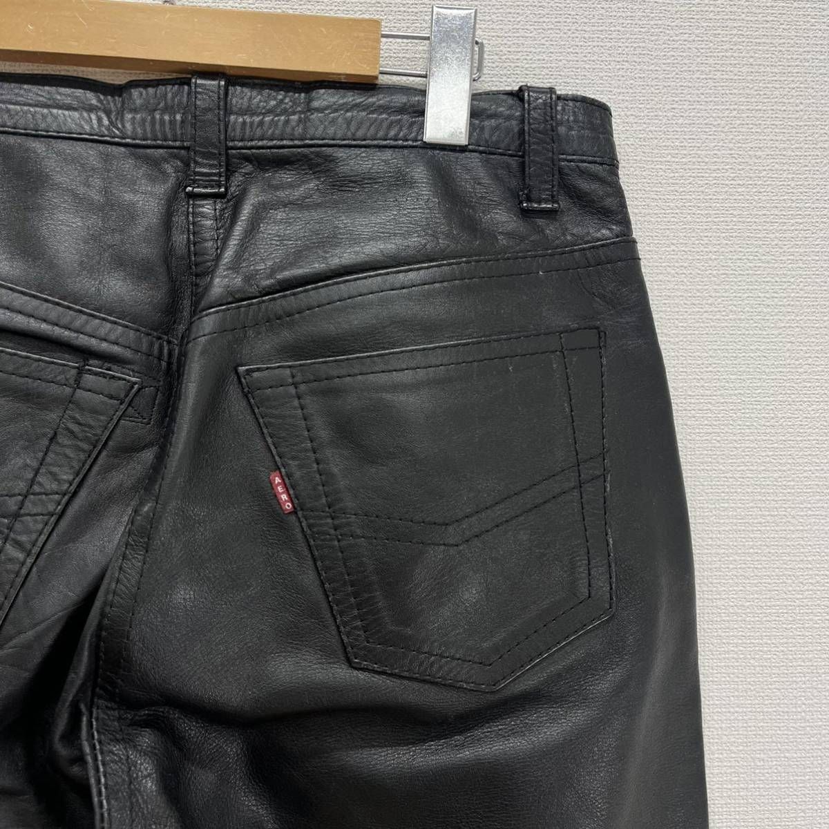 デッドストック！エアロレザーAERO LEATHER レザー パンツ 34