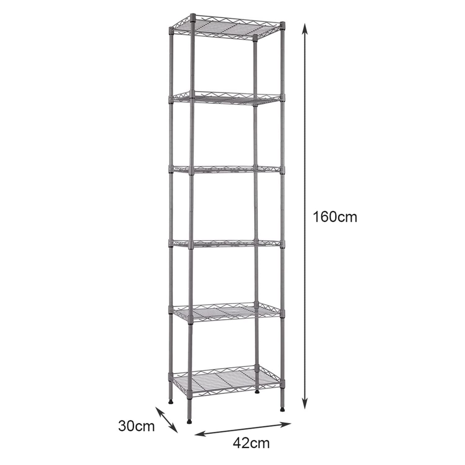 スチールラック 幅42cm×奥行30cm×高さ160cm