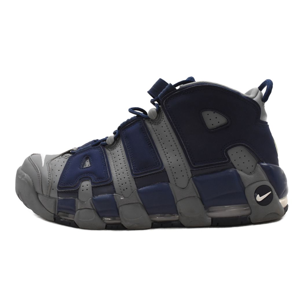 NIKE (ナイキ) AIR MORE UPTEMPO COOL GREYu0026MIDNIGHT NAVY エアモアアップテンポ ハイカットスニーカー グレー/ネイビー US11.5/29.5cm 921948-003