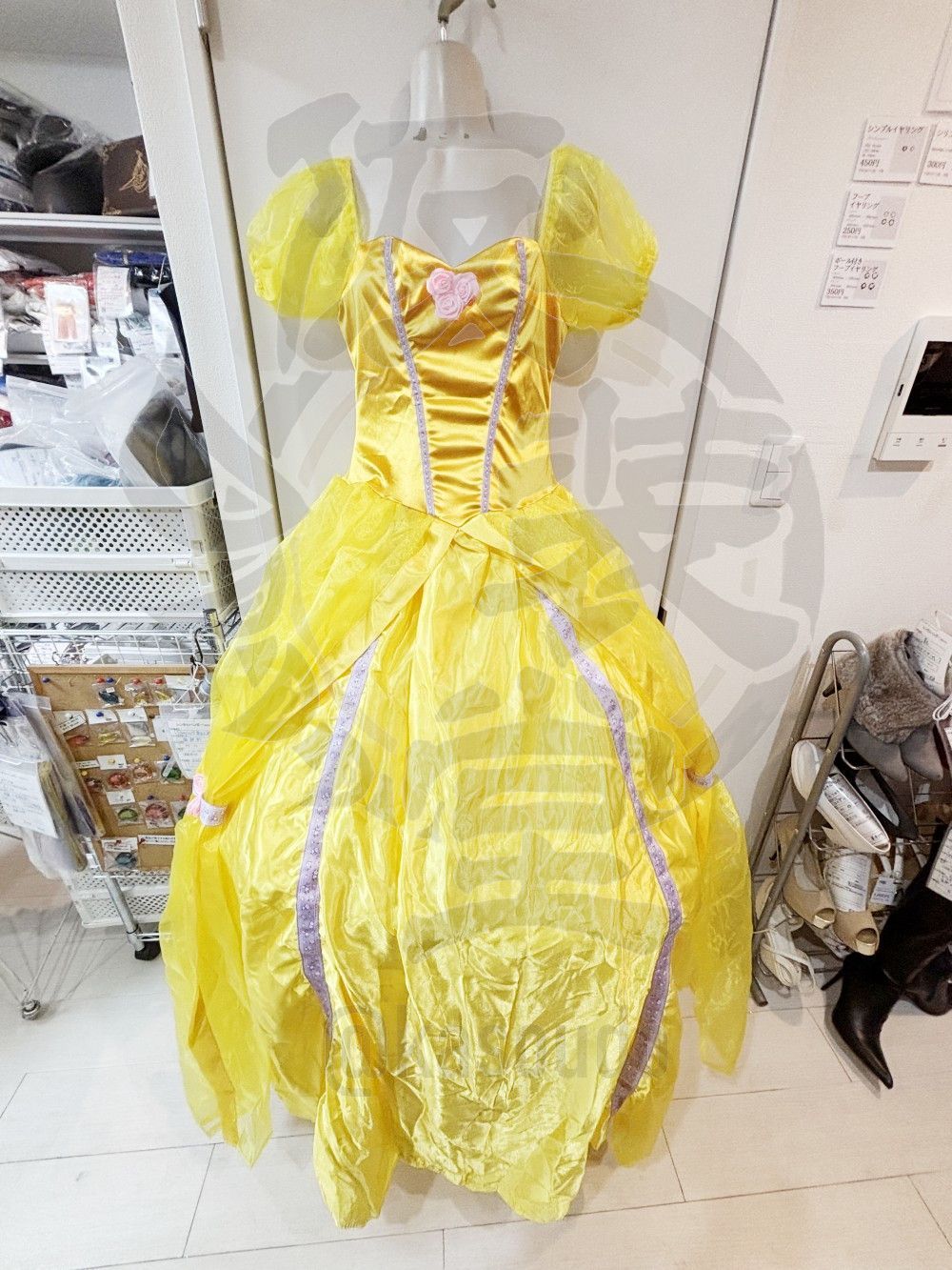 美女と野獣ベルコスプレ 黄色 ベル ドレス Dハロ ベル ベルドレス 美女