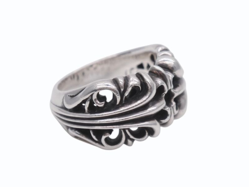 CHROME HEARTS クロムハーツ K-T フローラルリング サイズ16号 重量16.6g シルバー925 4b007260