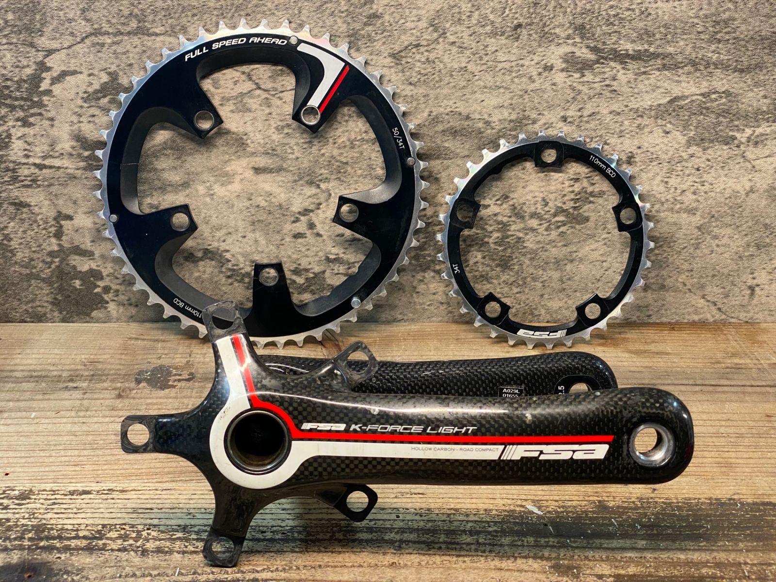 JH376 FSA K-FORCE LIGHT クランクセット 50/34T 172.5mm