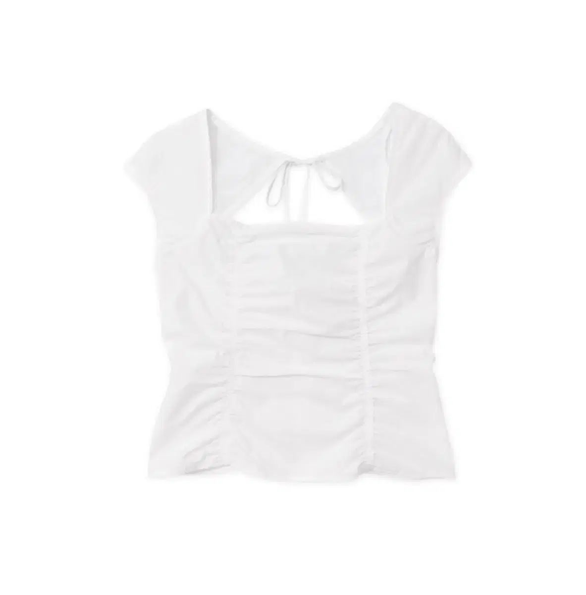 サンバーン プロジェクト シャーリングシャツ Shirring Cap Sleeve Shirt