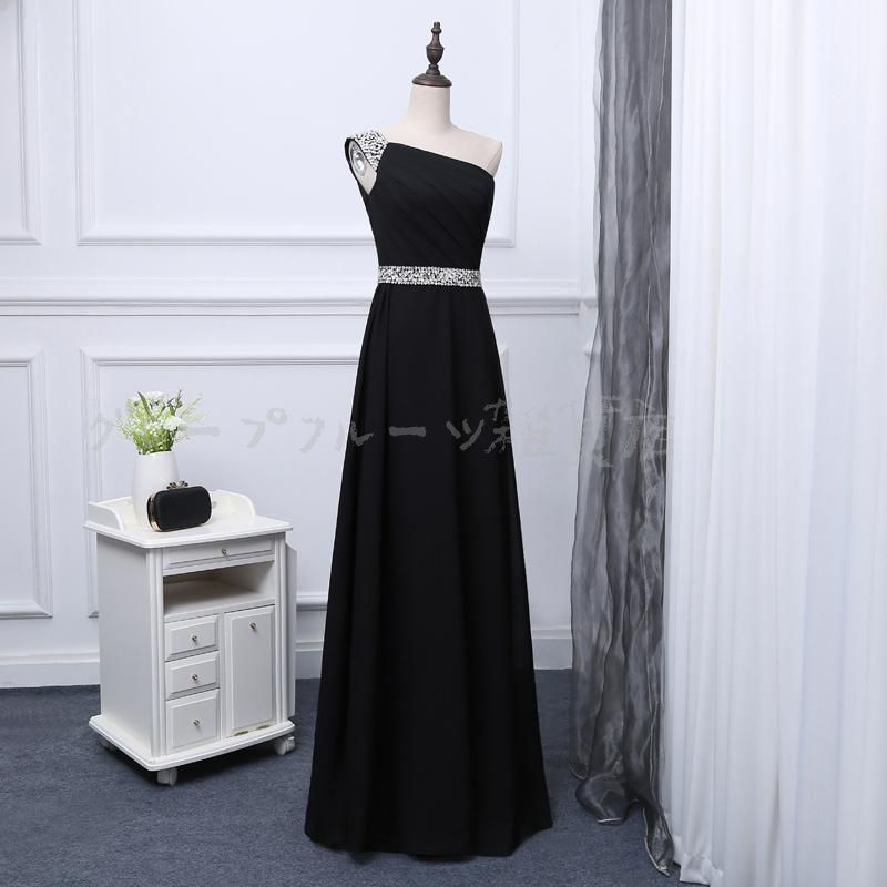 ドレス 黒 赤 カクテルドレス フォーマルドレス ロングドレス パーティードレス 演奏会 発表会 イブニングドレス ブラック ファスナ